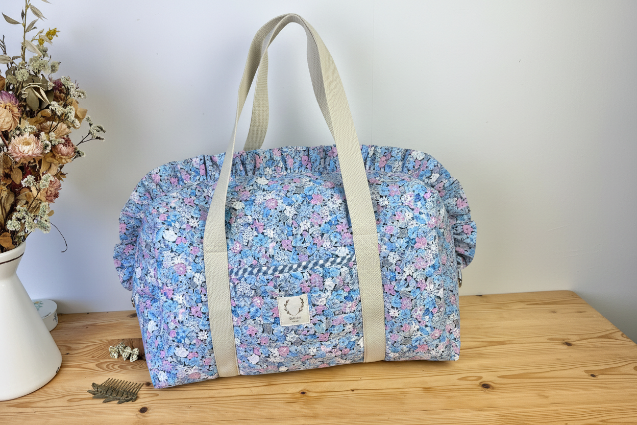 Ensemble sac et trousse de beauté volant matelassé 100% personnalisable