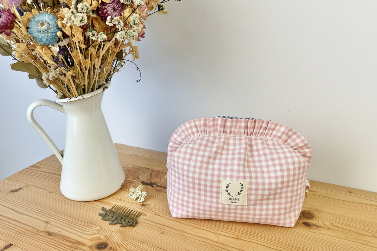 Ensemble sac et trousse de beauté volant matelassé 100% personnalisable