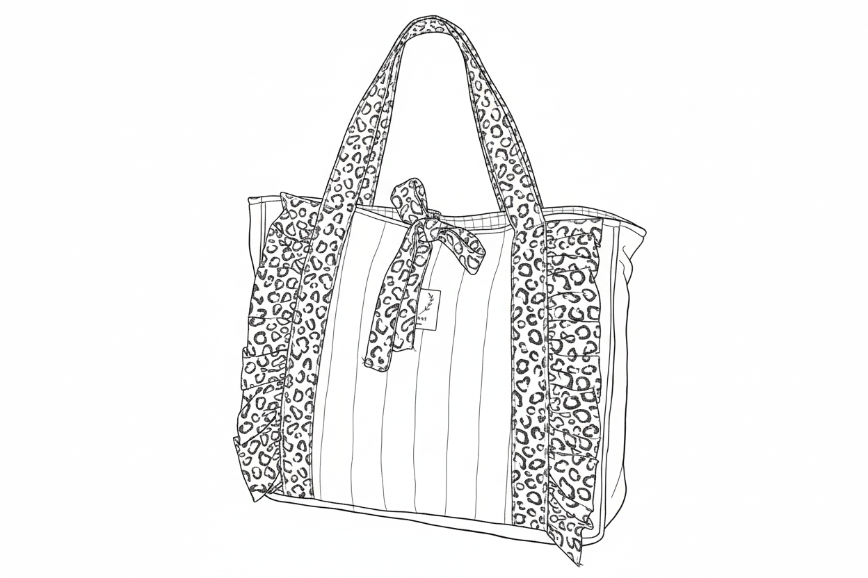 The Céleste tote bag is 100% customizable.