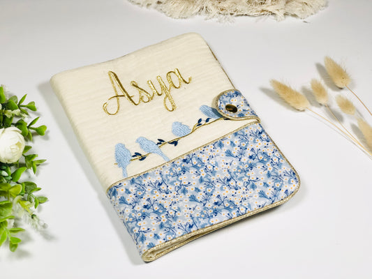 Mahé le protège carnet Liberty mitsi bleu