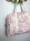 Hélène le sac week-end toile fleurie rose