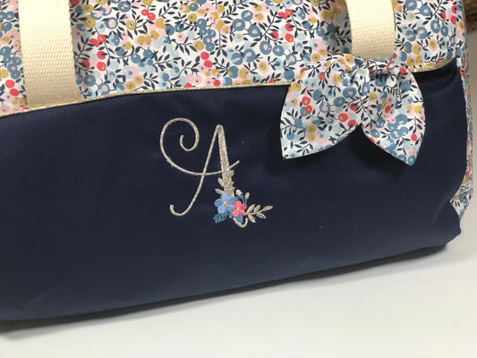 Louison le sac polochon adulte initiale brodée