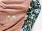 Couverture gaze chataîgne et garden party blue