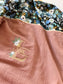 Couverture gaze chataîgne et garden party blue