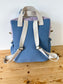 Le sac à dos enfant Ombeline double gaze indigot liberty wiltshire lilas