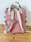 Le sac à dos enfant Ombeline  double gaze rose thé et vintage
