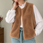 Gilet Albane réversible ultra doux noisette - sur commande