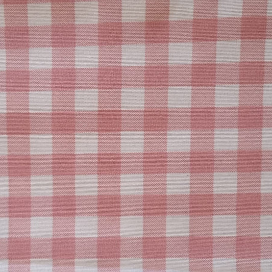 Toile carreaux rose thé (sans volants)