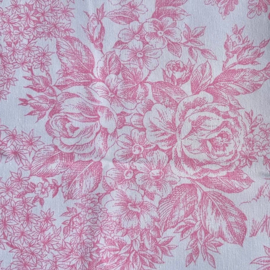 NOUVEAU toile jouy rose (sans volants)