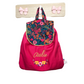 Le sac à dos enfant personnalisé Églantine gabardine fushia et Liberty Ciara