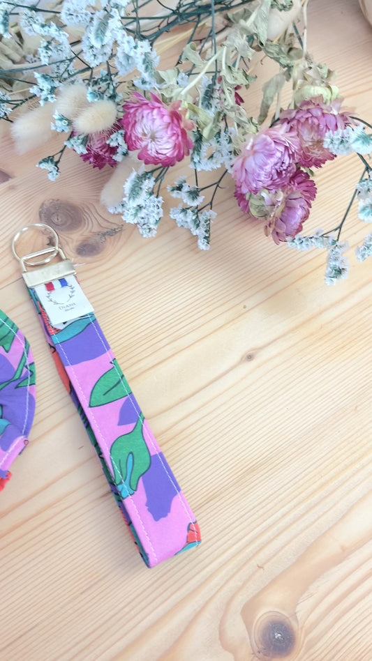 Porté clé Liberty butterfield purple