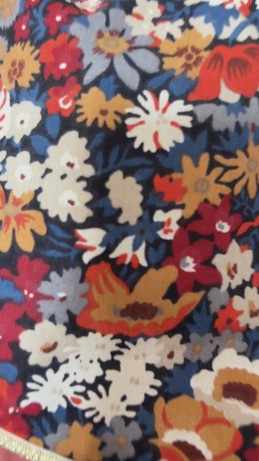 Le sac à dos enfant personnalisé Églantine Liberty of London thorpe burnt marsala doré