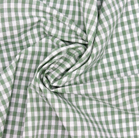 Vichy vert sauge petits carreaux