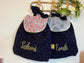 Le sac à dos enfant personnalisé Églantine Liberty of London bleu nuit doré