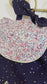 Le sac à dos enfant personnalisé Églantine Liberty of London bleu nuit doré