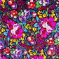 Coupon 50 cm Coton roses fushia